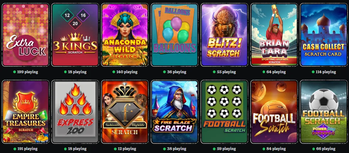 garrisonbet casino scratch cards